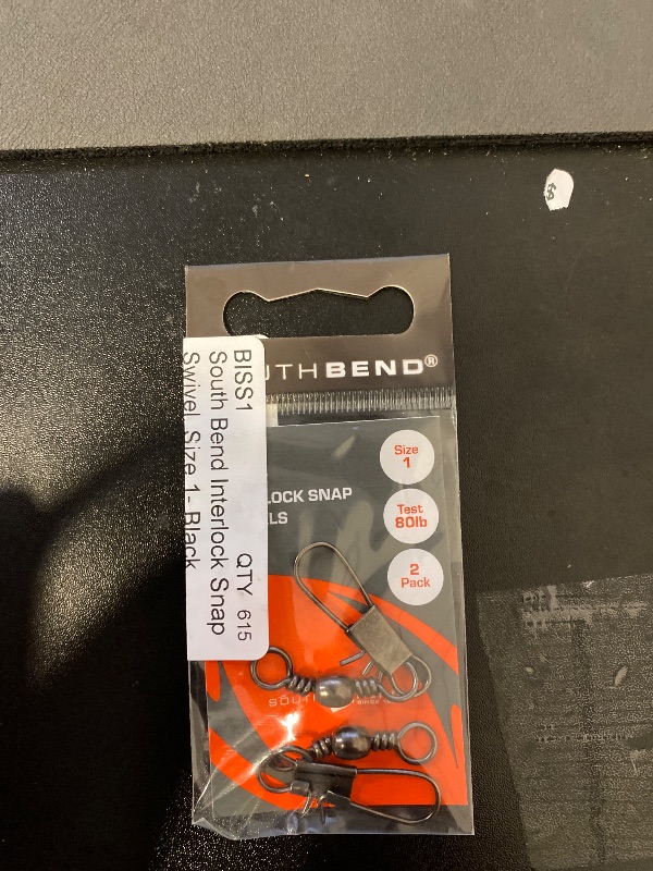 Photo 1 of Black/Strong/Durable Interlock Snap Swivel  Size 1 Black, BISS-1