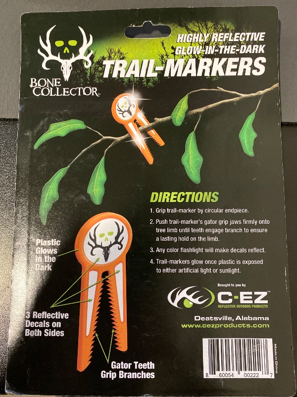 Photo 1 of Bone Collector C-EZ Highly Reflective and Glow in The Dark Trail Markers