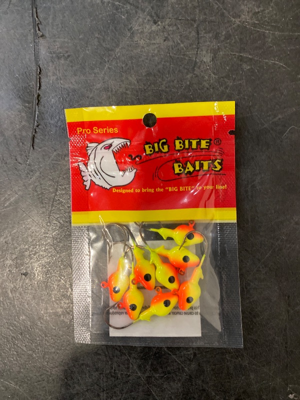 View 2 of Big Bite Baits Minnow Head JIGHEAD 1/8 OZ/Orange/Chart