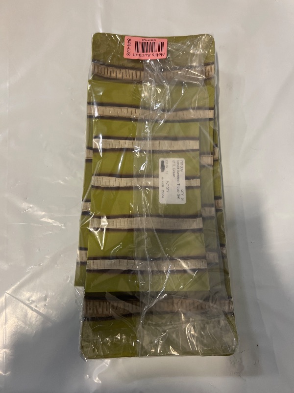 Photo 1 of 3 Pc Bamboo Tray Set