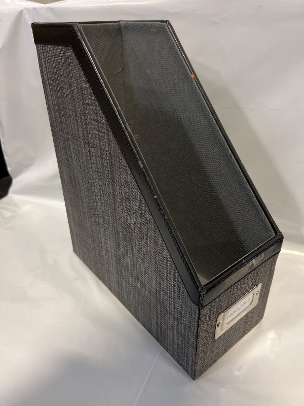 Photo 1 of Desk Organizer Magazine Rack and File Holder, Black and Grey 