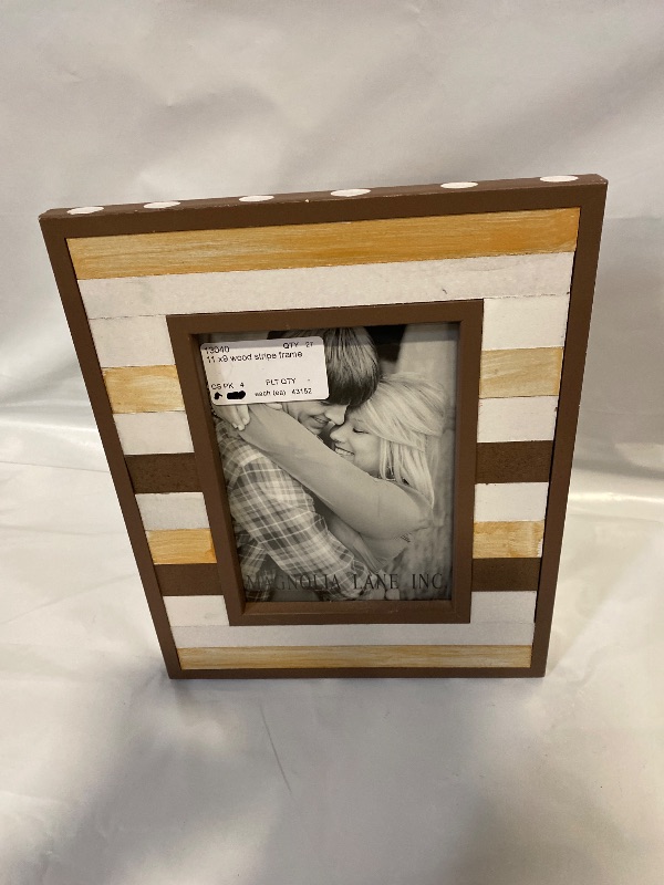 Photo 1 of 11x9 Inch Wood Stripe Frame 