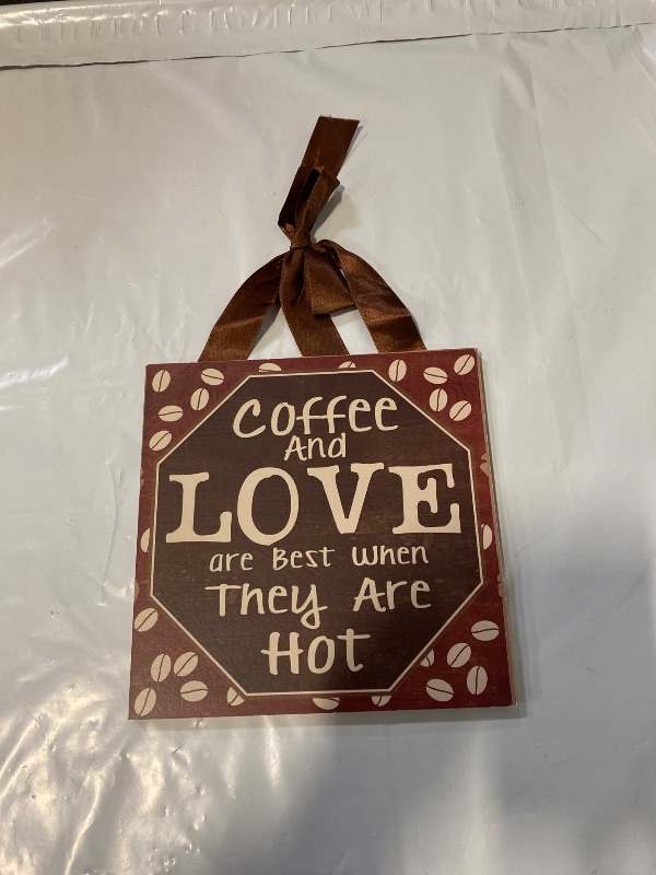 Photo 1 of 7.5 x 7.5 Inch Coffee And Love Sign 