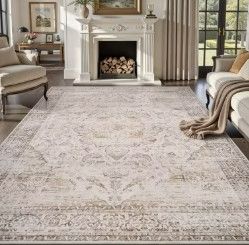 Photo 1 of 8'x10' MontVoo vintage Medalllion Non-Slip Washable 