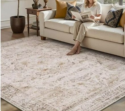 Photo 1 of 8'x10' MontVoo vintage Medalllion Non-Slip Washable 