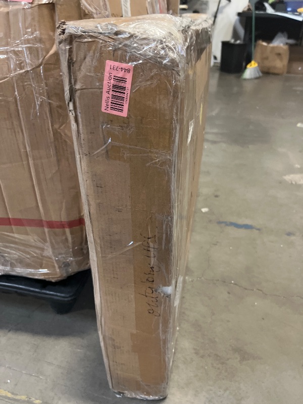 Photo 1 of Marsail Glass Electric Standing Desk with Drawer, 40 x 24 Inches Height-Adjustable Desk, One-Piece Tempered Glass Top, Ergonomic Home Office Sit Stand Desk with 4 Preset Heights, Brown Top