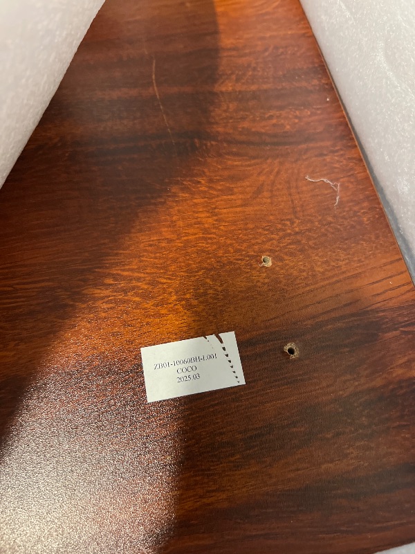 Photo 1 of Marsail Glass Electric Standing Desk with Drawer, 40 x 24 Inches Height-Adjustable Desk, One-Piece Tempered Glass Top, Ergonomic Home Office Sit Stand Desk with 4 Preset Heights, Brown Top