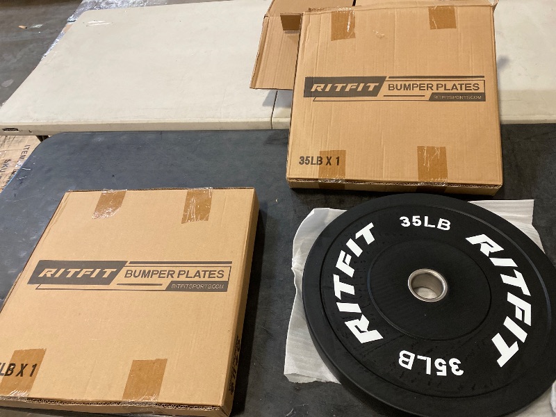 Photo 1 of RitFit Olympic 35lb  Bumper Weight Plates - 2-inch