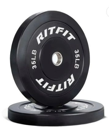 Photo 1 of RitFit Olympic 35lb  Bumper Weight Plates - 2-inch
