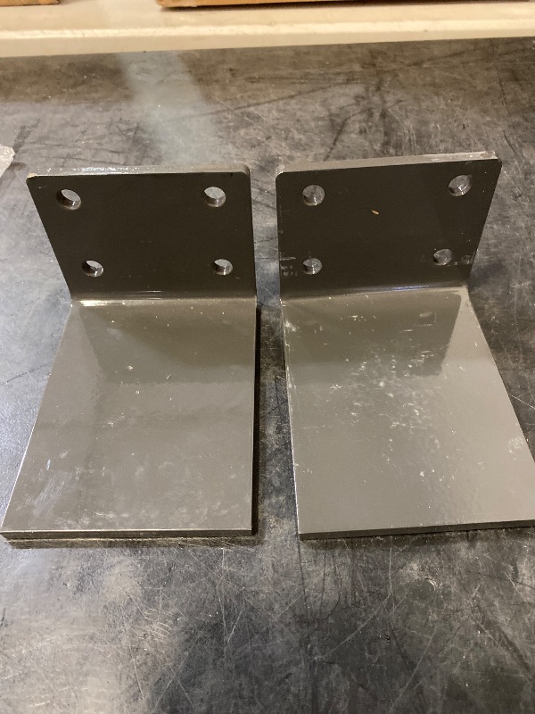 Photo 1 of 6.5 Inch Painted Angle Iron Mounting Brackets With Mounting Bolts
