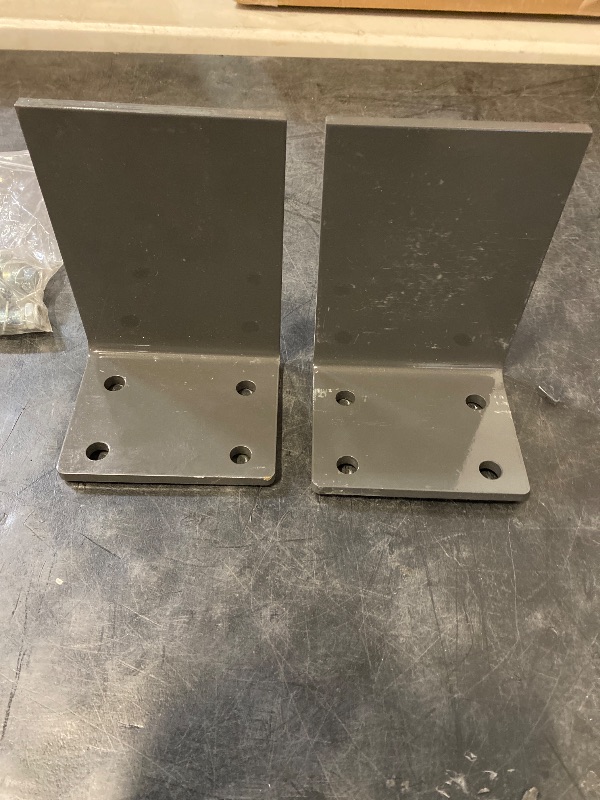 Photo 1 of 6.5 Inch Painted Angle Iron Mounting Brackets With Mounting Bolts