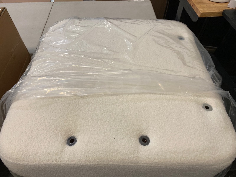 Photo 1 of Zesthouse White Boucle Corner Piece Adjustable Back Rest - Can Connect To Boucle Sofa's 
