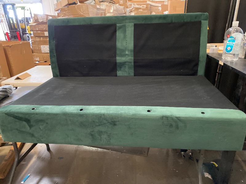 Photo 1 of Partial Set Box B - Belffin Huvona Pull-out Sofa Velvet Myrtle Green - 18.5" Off Floor - 20.9" Cushions - 47.2" Long