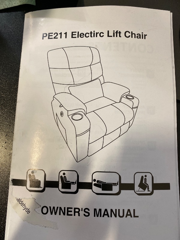 View 6 of Partial Set, Box 1 of 2 - Bottom of Recliner- CDCASA Oversized Dual Motor Lay Flat Power Lift Recliner Chair with Massage, Heat Textile Infinite Position Large Recliner Chairs for Big Men & Elderly, Lumbar Pillow, USB & Type-C Ports,2PCS, Grey