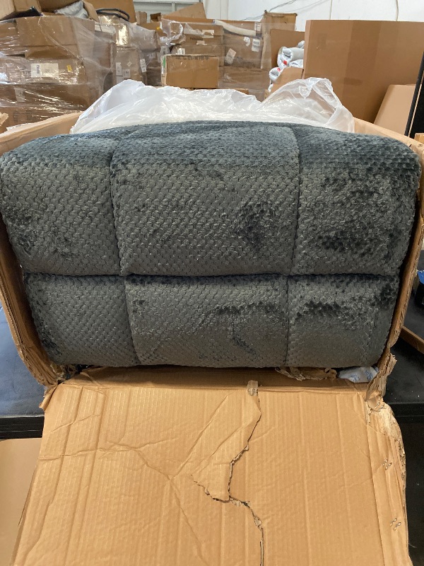 View 2 of Partial Set, Box 1 of 2 - Bottom of Recliner- CDCASA Oversized Dual Motor Lay Flat Power Lift Recliner Chair with Massage, Heat Textile Infinite Position Large Recliner Chairs for Big Men & Elderly, Lumbar Pillow, USB & Type-C Ports,2PCS, Grey