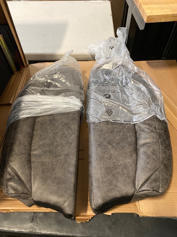 Photo 1 of Partial Set, Box 1 of 2 - Bottom of Recliner- CDCASA Oversized Power Lift Recliner Chair with Massage and Heat for Elderly, Overstuffed Wide Recliners, Breathable Leather Lift Chairs w/Metal Cup Holders, USB & Type-C Ports, Matte Grey
