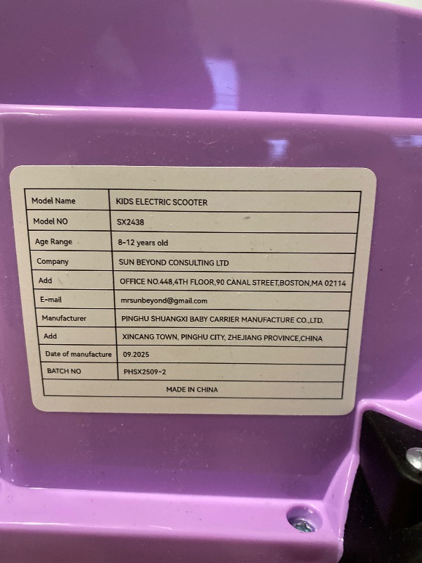Photo 1 of Kids Motorcycle, 2 Wheel Electric Motorcycle for Girls Ages 8-12, 24V Ride on Toys with Music, Story, Headlight, 3 Speed Options, Up to 60min Ride Time, for Riders up to 143 lbs, Easy Assemble, Purple
