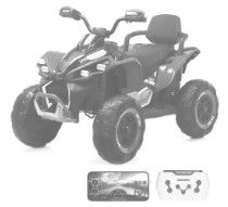 Photo 1 of Honey Whale BDQ-1206 Cross-Style Ride-On Toy for Kids-Black