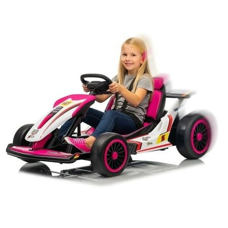 Photo 1 of Mukidy 24V Go Kart Ride on Toys Electric Go Kart for Boys Girls Age 6-12 Years Old Pink