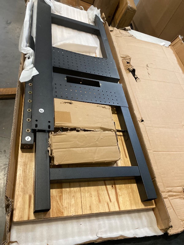 Photo 1 of 60" Workbench with Drawers, Adjustable Height Work Table, 2000 LBS Heavy-Duty, Rubber Wood, Black, Steel
