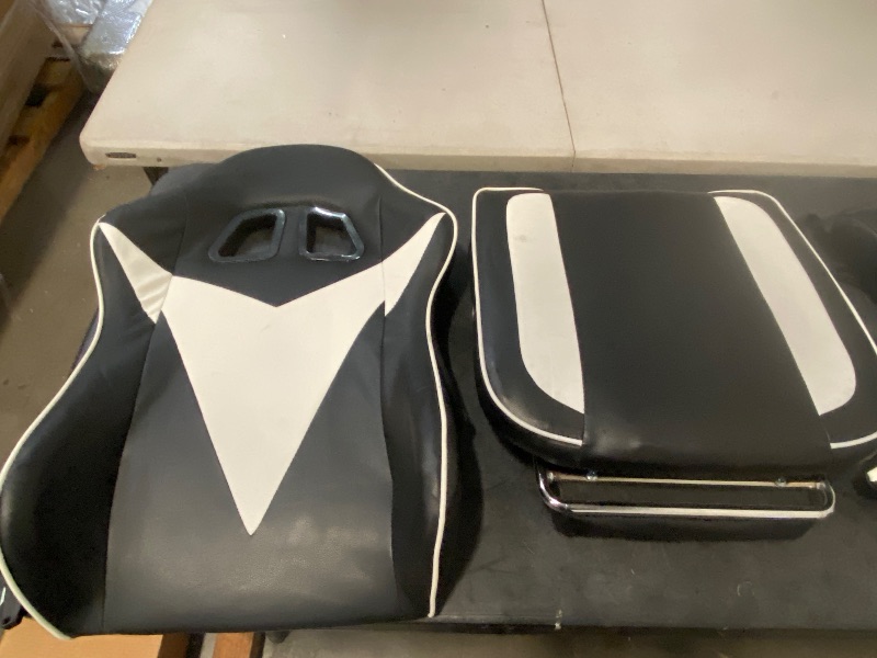 Photo 1 of Parts Only- Chair Master Black and White Gaming Chair 