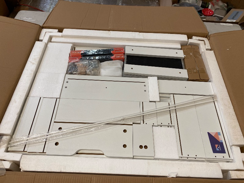 Photo 1 of Vanity Set With Lighted Mirror , White 