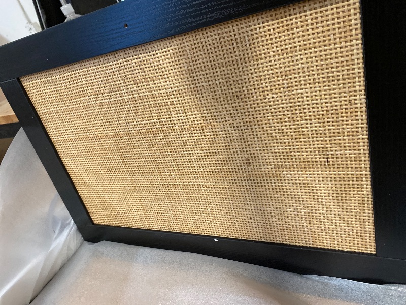 Photo 1 of 2-Door Rattan Storage Cabinet Accent Furniture for Living Room