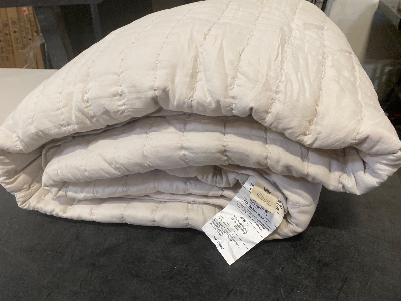 Photo 1 of Cal King - ROARINGWILD Neutral Beige Oversized California Cal King Size Quilt Bedding , Quilted Blanket Thin Comforter 118x106 inches