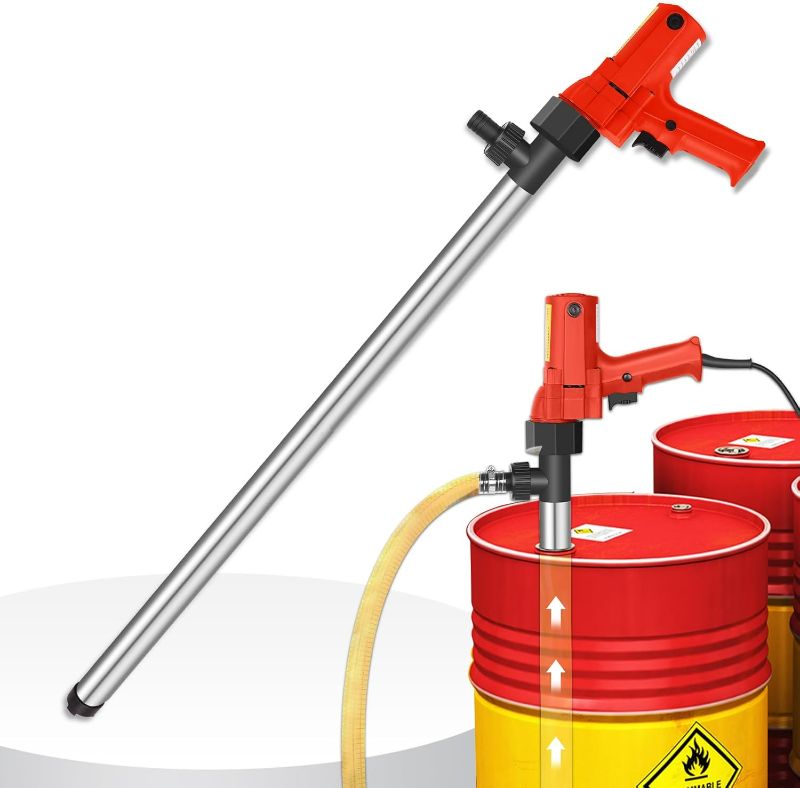 Photo 1 of 110V Electric Fuel Transfer Pump-High Power 1980W Multi-Functional Liquid Transfer Pump Includes 91CM stainless Steel Tube + 2M Steel Wire Hose For Diesel,Lubricants,Water,Slightly Viscous Liquid