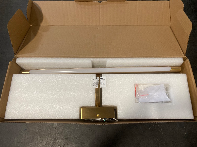 Photo 1 of 24 Inch Picture Light - Dimmable LED Wall Sconce for Artwork, Gold Brass Finish, Hardwired Gallery Lighting for Paintings and Photos