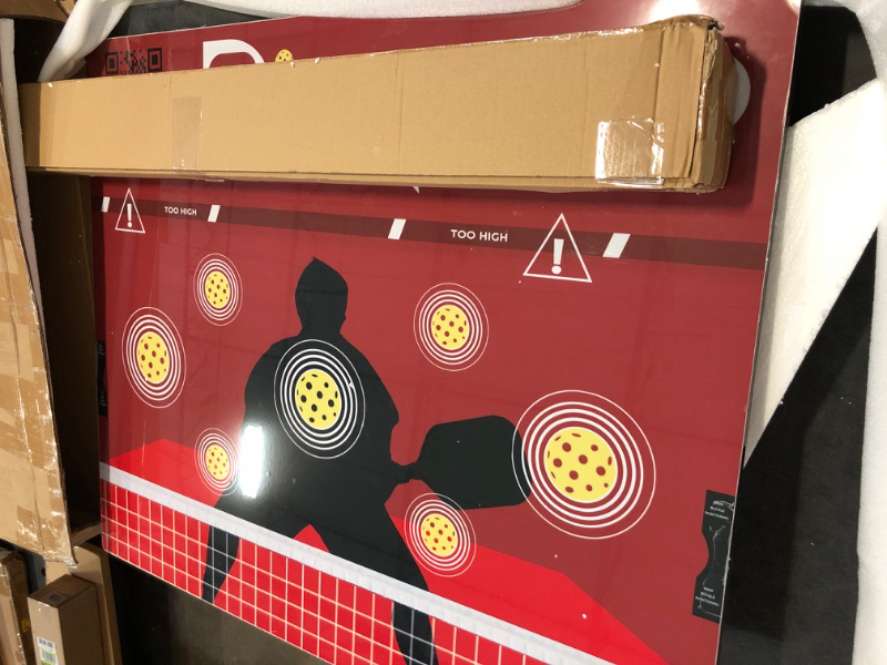 Photo 1 of Pickleball Practice Board Pickleball Dink Rebounder with Stand Pickleball Wall for Practice Dink Board for Pickleball Training Adjustable Pickleball Practice Rebounder Pad Portable Dink Guru (RED)