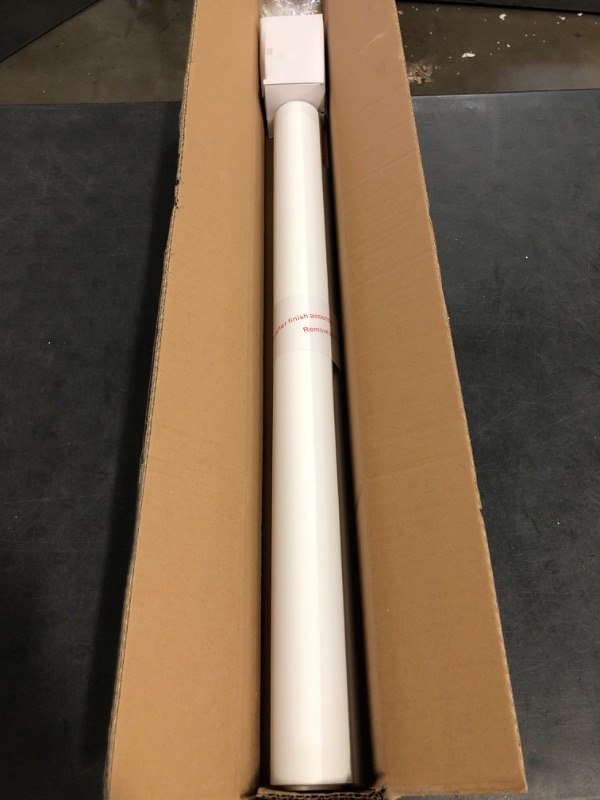 Photo 1 of No Drill No Tools 100% Blackout Roller Shade | UV Protection | Easy-Care Fabric | Roller Blind for Windows & Doors | Pull Down Window Shade - White (20" W x 75" H)
