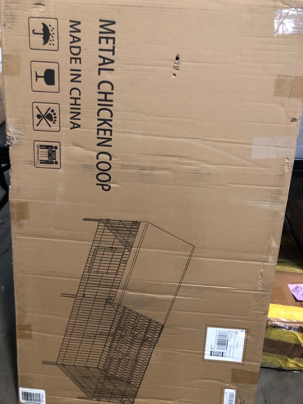 Photo 1 of INJOPEXI Metal Chicken Coop 86"×40"×39" Chicken Runs for Yard with Cover Chicken Playpen Enclosure Chicken Pen Kennel Duck CoopCage for Outdoor Backyard Farm Rabbit Small Animal Dog Poultry Cat Hutch
