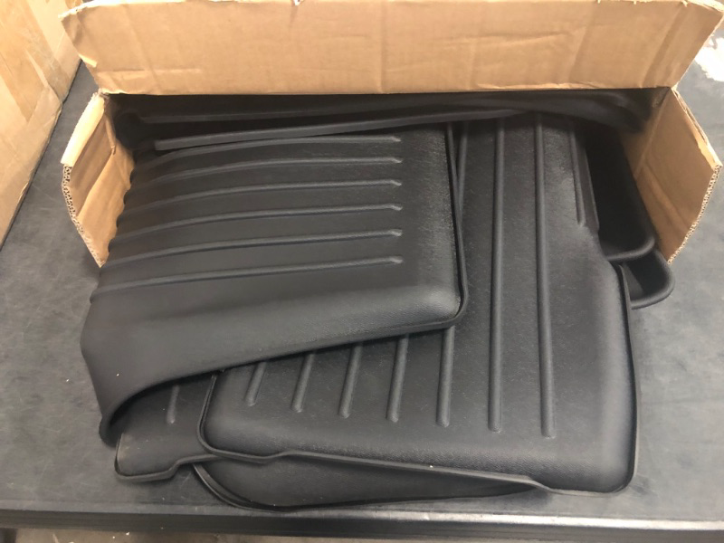 Photo 1 of Weize Floor Mats & Cargo Liners Fits Tesla Model Y 5-Seat 2021 2022 2023 2024 All Weather TPE Floor Mats and Cargo Trunk Mats Accessories, Set of 6 Mats (Not Fit 7-Seat)
