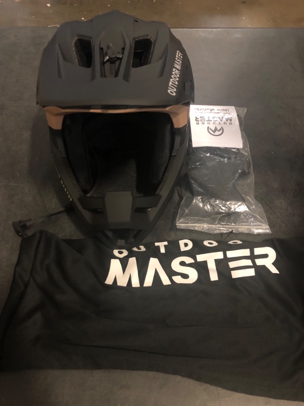 Photo 1 of (S) OutdoorMaster MIPS Full Face Mountain Bike Helmet for Men & Women - Two Removable Chin Pad, Ventilation Lightweight - Racing Downhill DH BMX MTB Helmet
