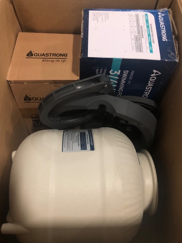 Photo 1 of AQUASTRONG 16in Sand Filter Pump for Above Ground Pool with Timer, 3/4 HP Pool Pumps Above Ground 3800 GPH for Pools up to 16000 GAL, Pool Filter with 6-Way Valve, Improved Circulation and Filtration
