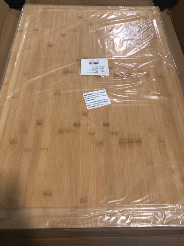 Photo 1 of 36 x 24 Extra Large Bamboo Cutting Board for Kitchen, Cutting Board Stove Top Cover with Handle, Butcher Block Chopping Board with Juice Groove, Large Charcuterie Board Over the Sink
