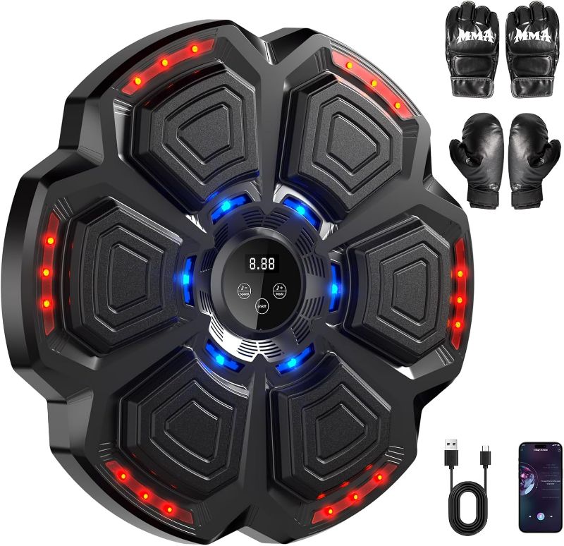 Photo 1 of 2025 Professional - Grade Music Boxing Machine: 9 Intelligent Training Modes, Ultra - Stable Bluetooth Connectivity, and Two Ergonomic Fist Gloves for an Immersive Fitness Experience