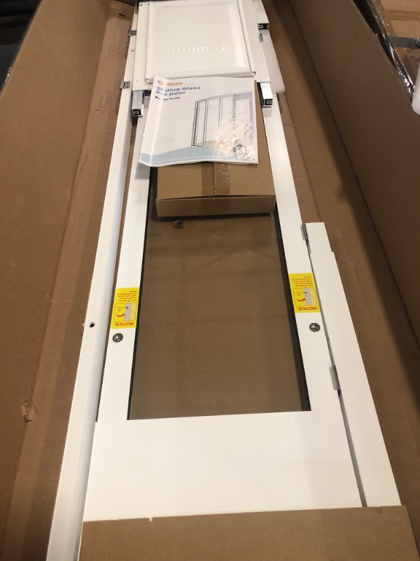 Photo 1 of Medium Dog Door for Sliding Glass Doors, Adjustable Height 75 7/8" to 81", All-Metal Framed, Perfect for Medium Pets Up to 40 Pounds
