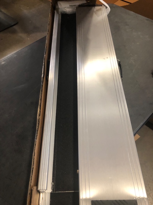 Photo 1 of 7FT Portable Wheelchair Ramp, 84"L x 7.2"W Aluminum Ramps for Wheelchairs for Home, 1200LBS Capacity Telescopic Non-Skid Threshold Handicap Wheel Chair Ramp for Doorways, Stairs, Steps, 2 Pack
