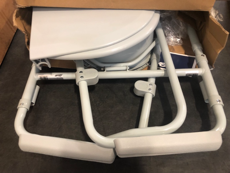 Photo 1 of Medline Toilet Safety Rail For Seniors with Easy Installation, Height Adjustable Toilet Safety Frame, Bathroom Assist Rail with Armrests, Bathroom Safety, 250 lb. Weight Capacity
