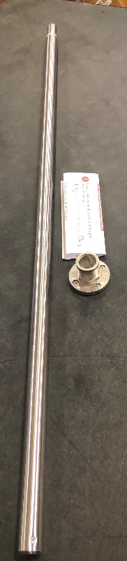 Photo 1 of BRIOFOX Industrial Shower Curtain Rod - 2-in-1 Design Tension Curtain Rod - Never Rust Non-Slip 43 to 72 Inch 304 Stainless Steel, Brushed Nickel Window Curtain Rod

