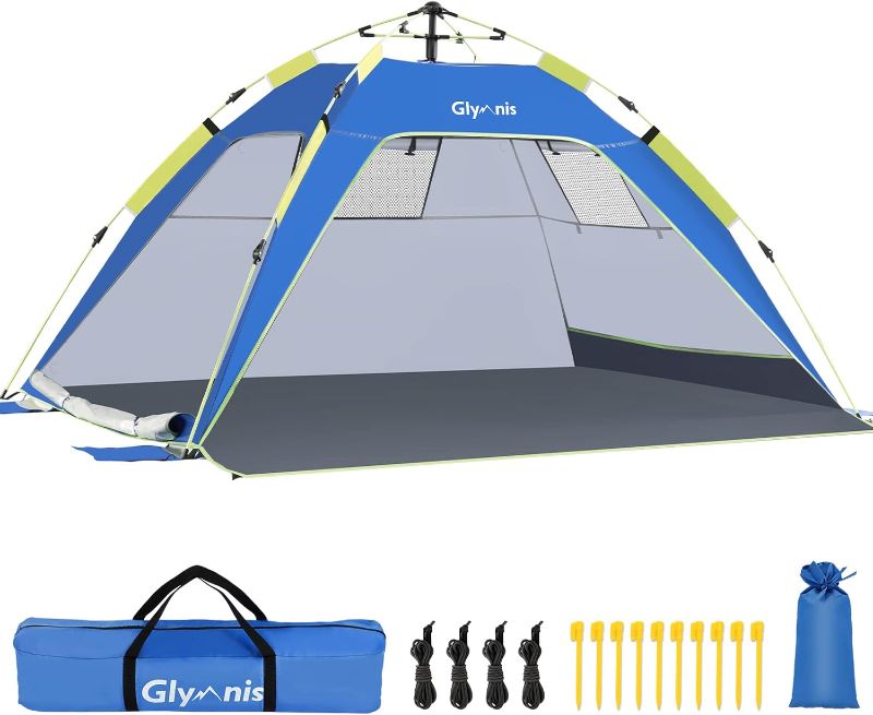 Photo 1 of Glymnis Pop Up Beach Tent Sun Shade Shelter for 4 Person UPF 50+
