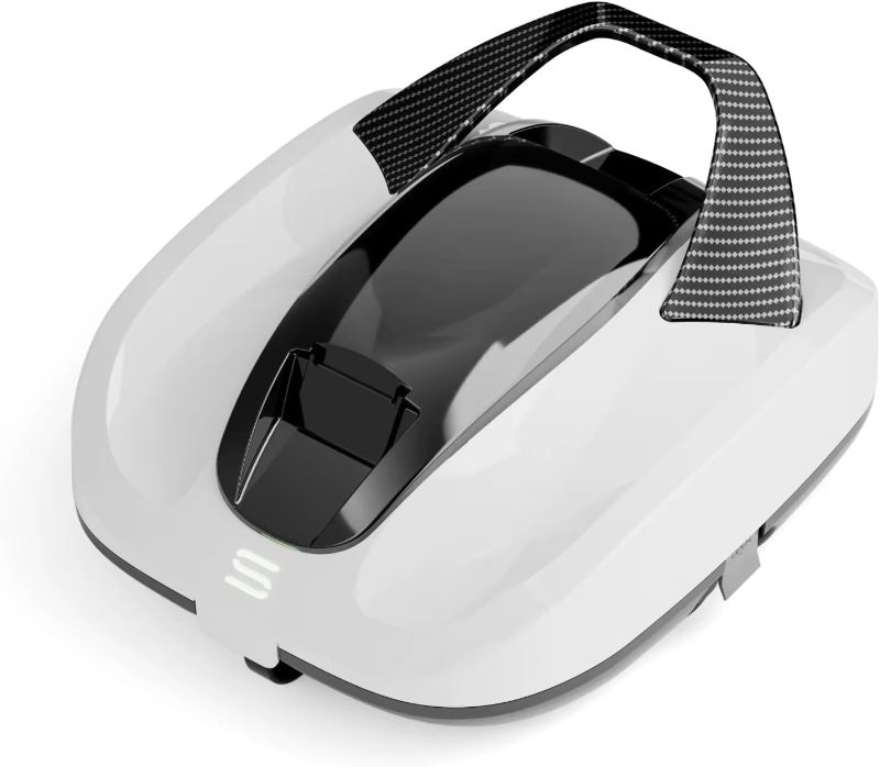 Photo 1 of Automatic Pool Cleaner Robot, Cordless Robotic Pool Vacuum, Smart Navigation, White and Black
