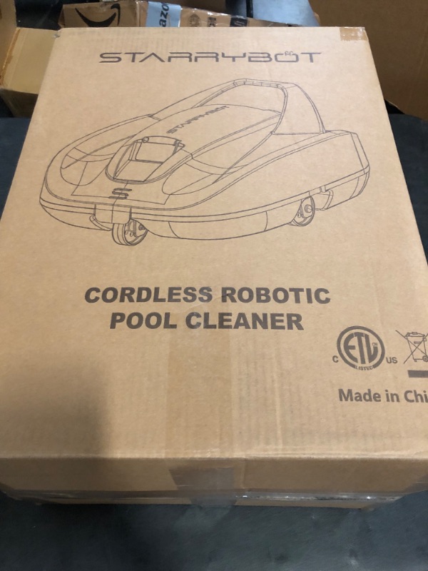 Photo 1 of Automatic Pool Cleaner Robot, Cordless Robotic Pool Vacuum, Smart Navigation, White and Black
