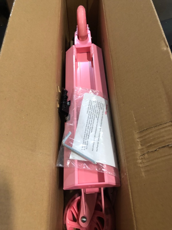 Photo 1 of Scooter for Kids Ages 3-12 - Kids Kick Scooters with Led Light Up Wheels & 3 Levels Adjustable Handlebar, Lightweight Foldable 2 Wheel Girly Pink Scooter Christmas Birthday for Girls Boys.
