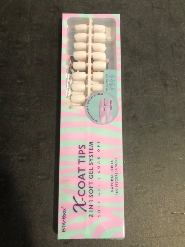 Photo 1 of BTArtboxnails XS Short Square Gel Nail Tips - Pre Colored Milky White Soft Gel Nail Tips, Milky White Press on Nails, Natural XCOATTIPS
