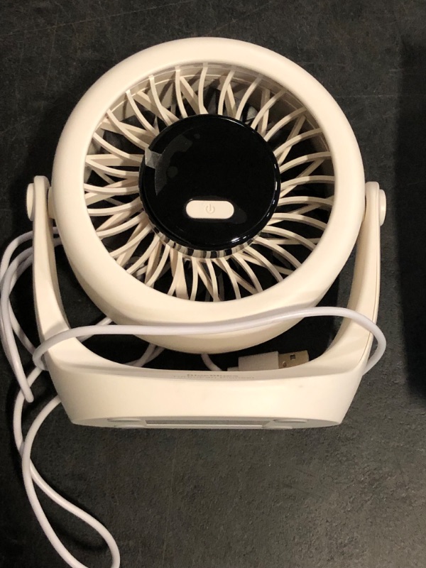 Photo 1 of Diveblues USB Desk Turbo Fan, Ultra-Quiet Mini Desk Fan, Powerful Wind, LED Display, 5 Speed, 360° Rotating Small Portable Fan for Home, Office and Outdoor Cool Tech Gadgets - TurboBreeze
