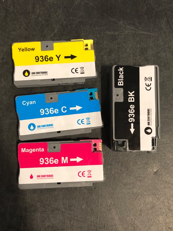 Photo 1 of 936XL 936e Ink Cartridges Combo Pack Replacement for HP 936e Ink 936XL Black and 936 Color Combo Pack for HP OfficeJet Pro 9120e 9125e 9122e 9128e 9130e 9135e 9110b 9130b 9730e (4 Pack with Chip)
