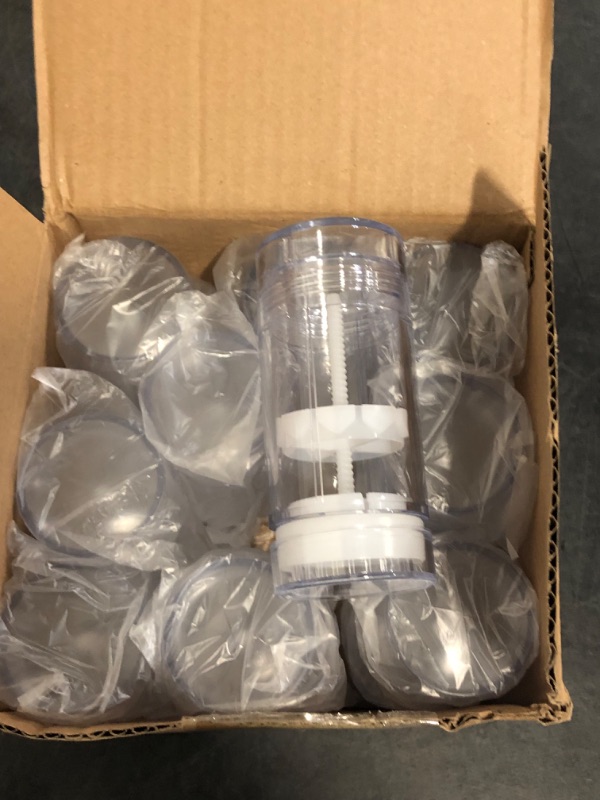 Photo 1 of 8 PCS 75ml/2.5oz Plastic Deodorant Containers Empty Refillable Deodorant Stick Bottles Round Clear Twist Up Bottom Filling Lip Balm Tubes for DIY Crayon Chapstick
